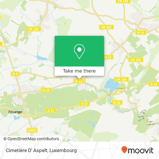 Cimetière D' Aspelt map