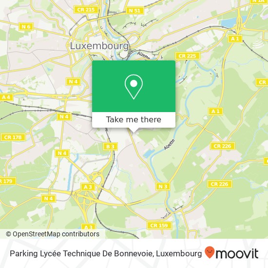 Parking Lycée Technique De Bonnevoie map