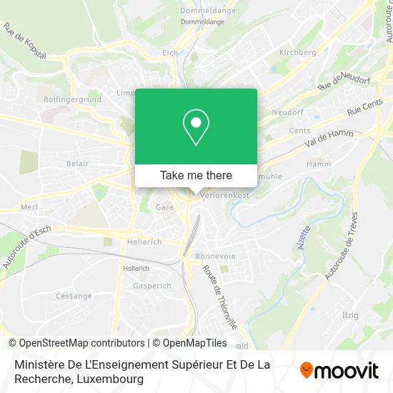 Ministère De L'Enseignement Supérieur Et De La Recherche map