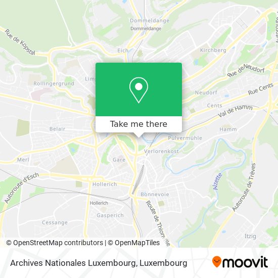 Archives Nationales Luxembourg map