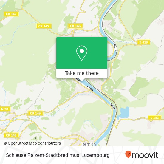 Schleuse Palzem-Stadtbredimus Karte