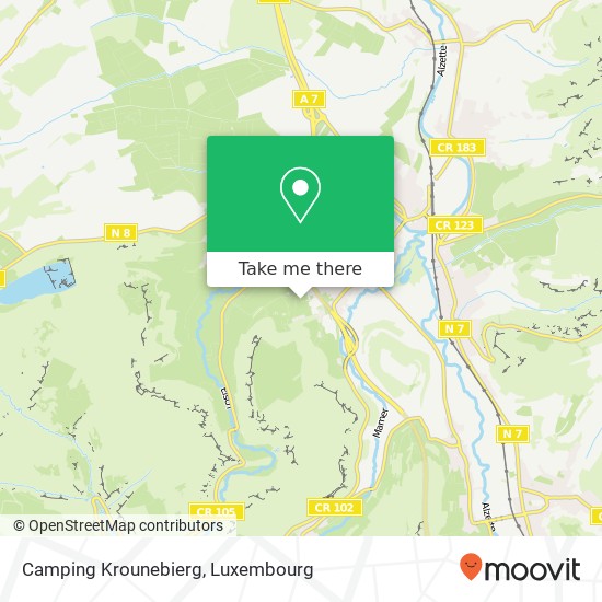 Camping Krounebierg map