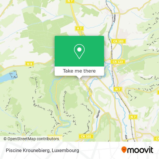 Piscine Krounebierg map