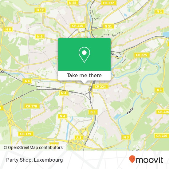Party Shop map