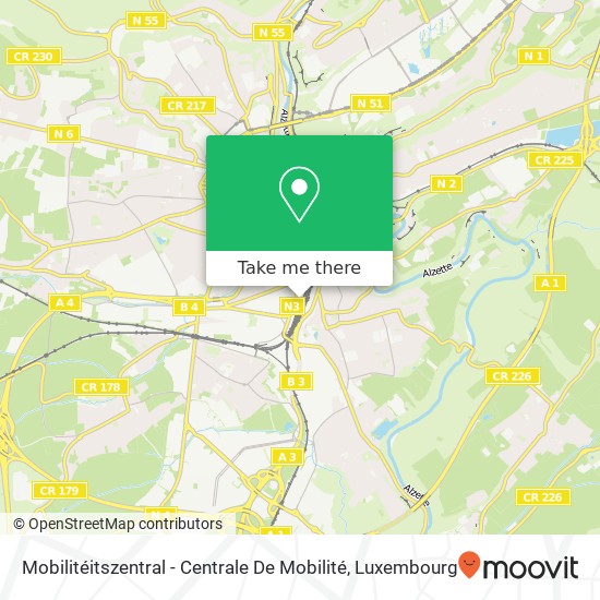 Mobilitéitszentral - Centrale De Mobilité map