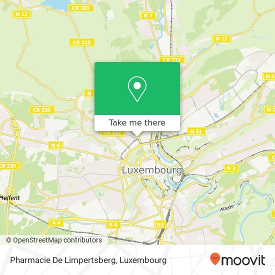 Pharmacie De Limpertsberg Karte