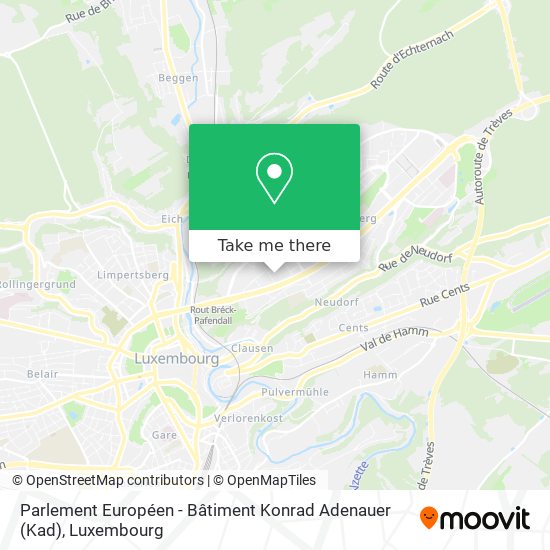 Parlement Européen - Bâtiment Konrad Adenauer (Kad) map