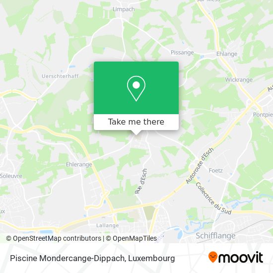 Piscine Mondercange-Dippach map