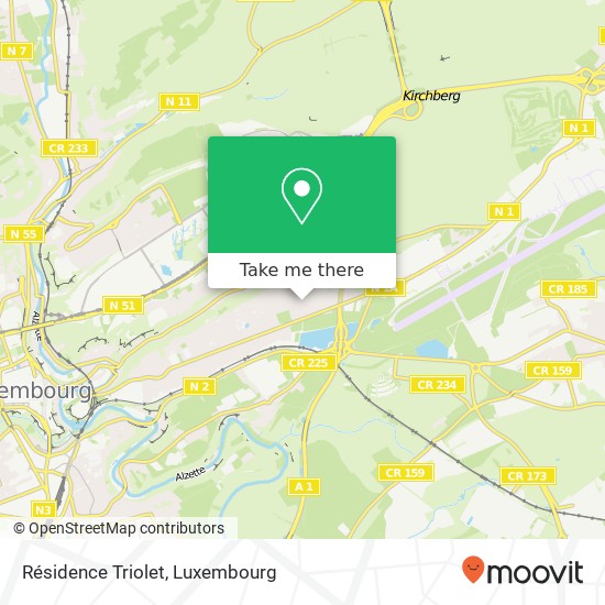 Résidence Triolet map