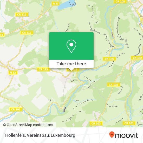 Hollenfels, Vereinsbau Karte