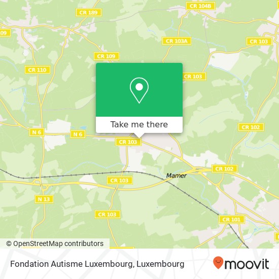 Fondation Autisme Luxembourg map