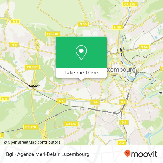 Bgl - Agence Merl-Belair map