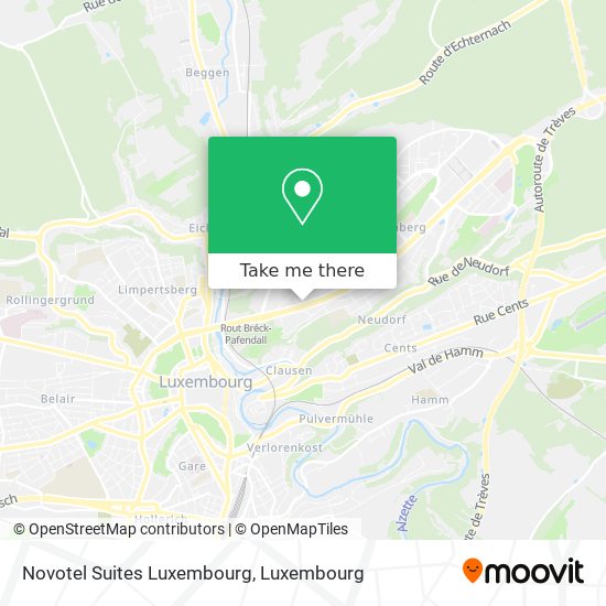 Novotel Suites Luxembourg Karte