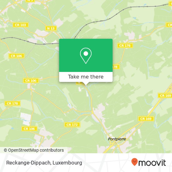 Reckange-Dippach Karte
