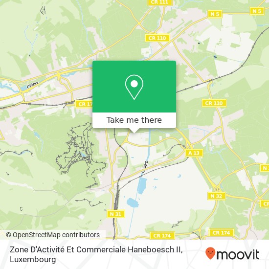 Zone D'Activité Et Commerciale Haneboesch II Karte
