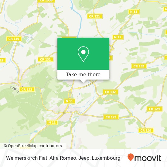 Weimerskirch Fiat, Alfa Romeo, Jeep map