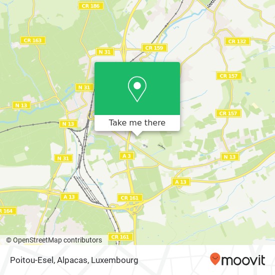 Poitou-Esel, Alpacas map