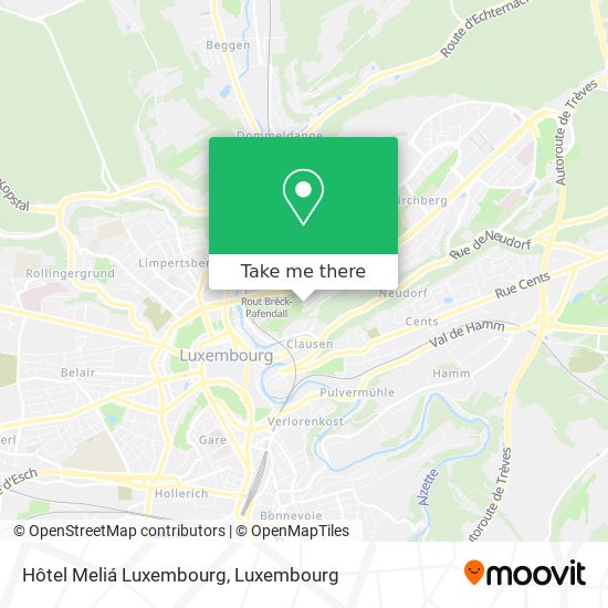 Hôtel Meliá Luxembourg map