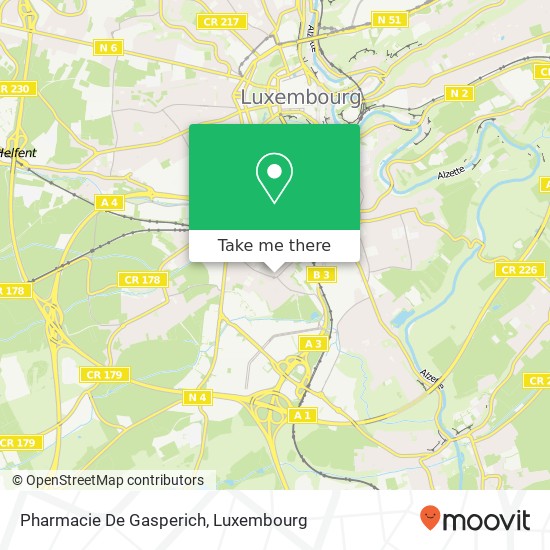 Pharmacie De Gasperich Karte