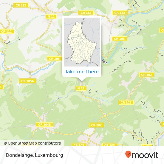 Dondelange map