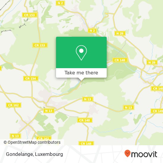 Gondelange map