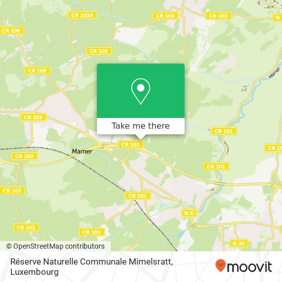 Réserve Naturelle Communale Mimelsratt Karte