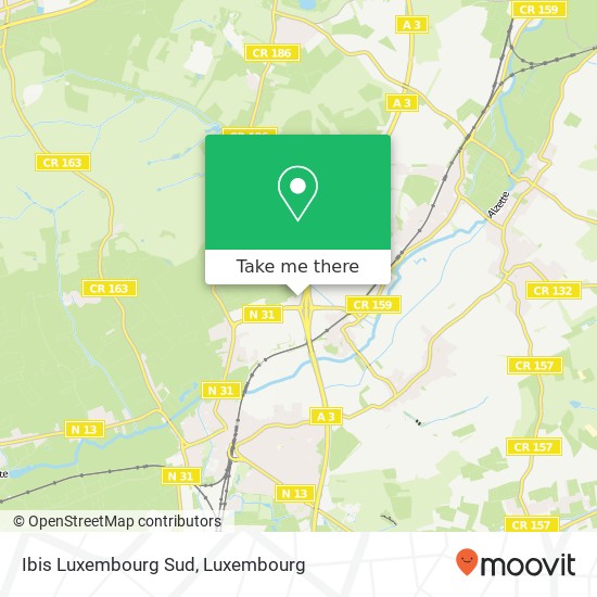 Ibis Luxembourg Sud map