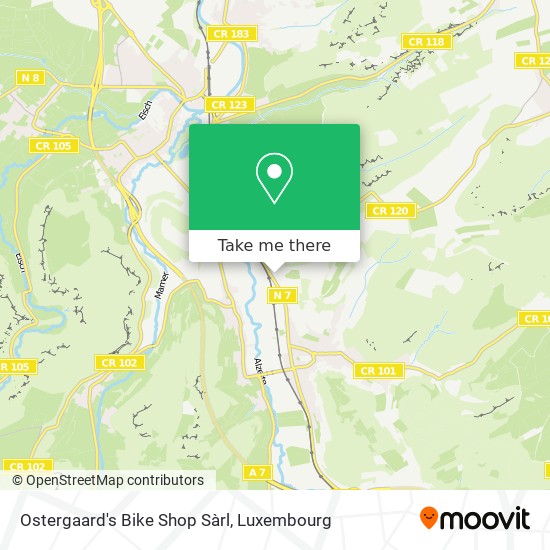 Ostergaard's Bike Shop Sàrl map