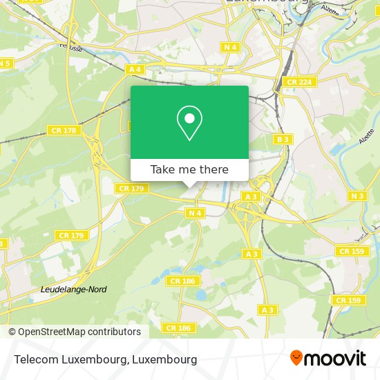 Telecom Luxembourg map