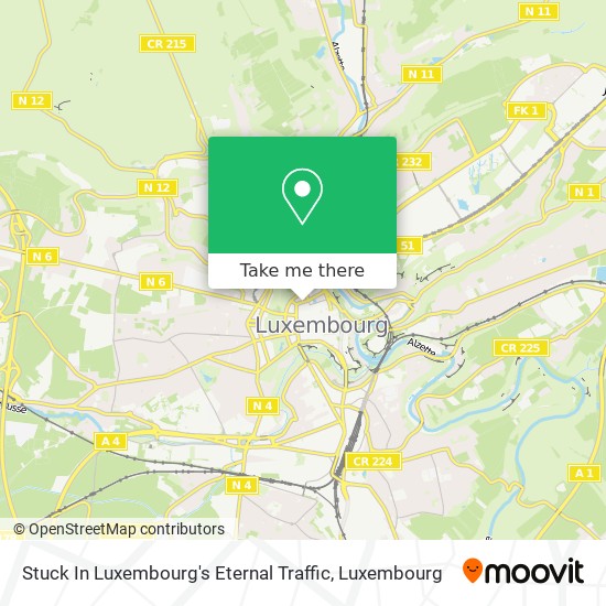 Stuck In Luxembourg's Eternal Traffic map
