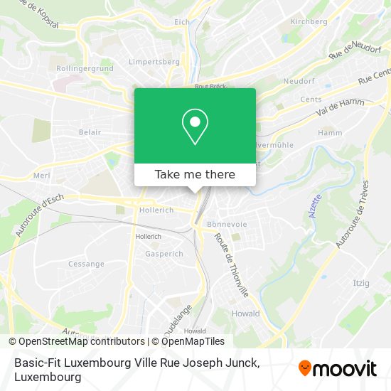 Basic-Fit Luxembourg Ville Rue Joseph Junck map