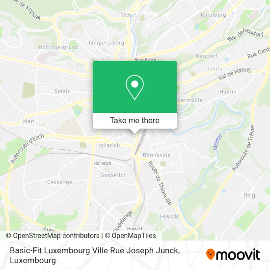 Basic-Fit Luxembourg Ville Rue Joseph Junck map