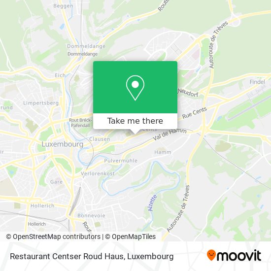 Restaurant Centser Roud Haus map