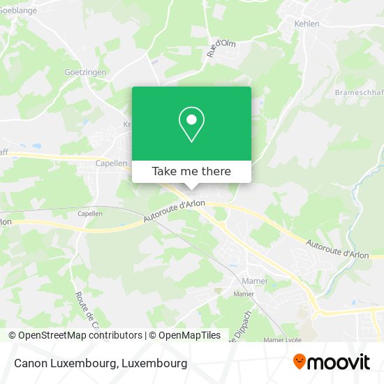 Canon Luxembourg map