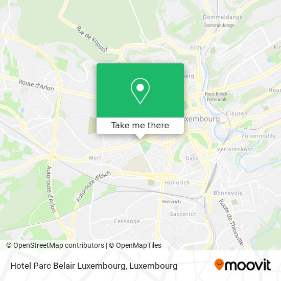 Hotel Parc Belair Luxembourg map