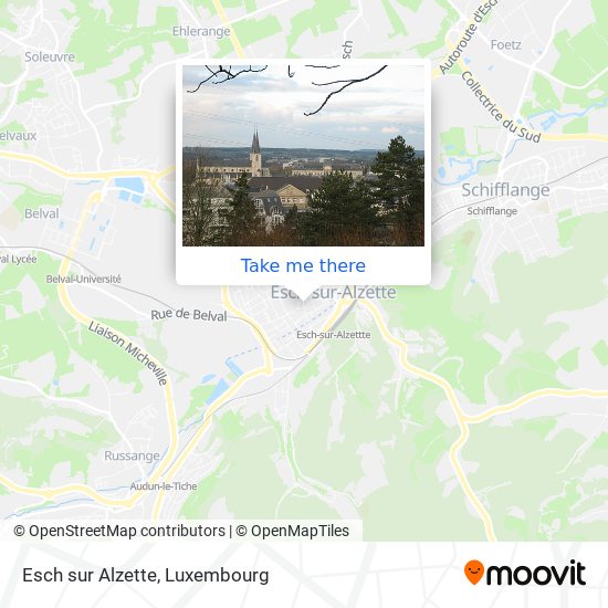 Esch sur Alzette Karte