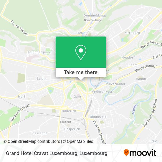 Grand Hotel Cravat Luxembourg map