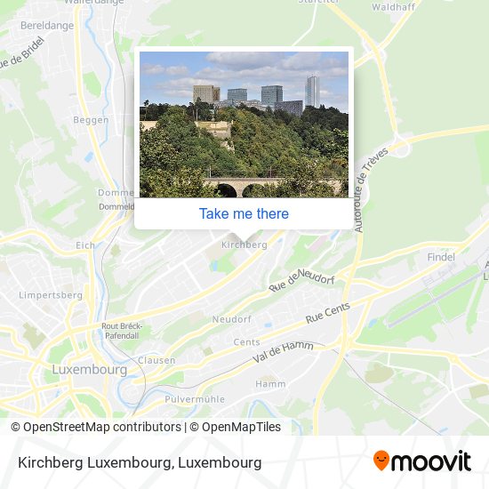 Kirchberg Luxembourg Karte