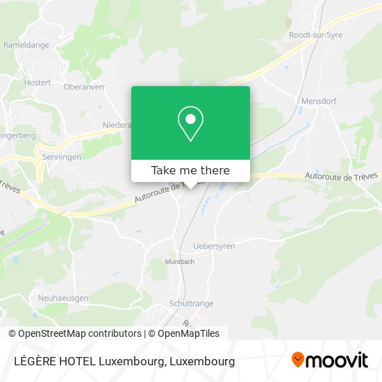 LÉGÈRE HOTEL Luxembourg map