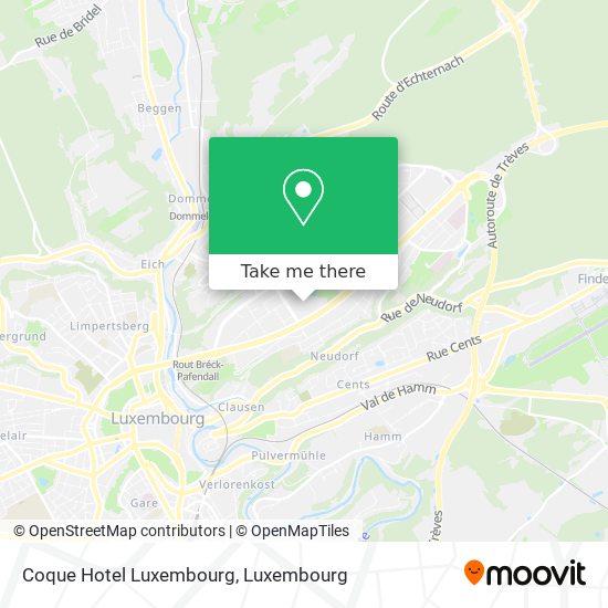 Coque Hotel Luxembourg map