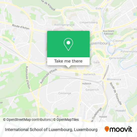 International School of Luxembourg Karte