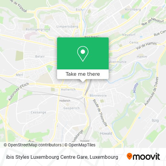 ibis Styles Luxembourg Centre Gare map