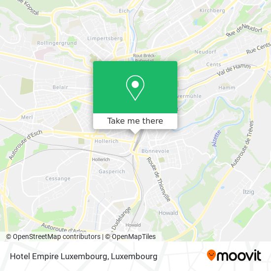Hotel Empire Luxembourg map