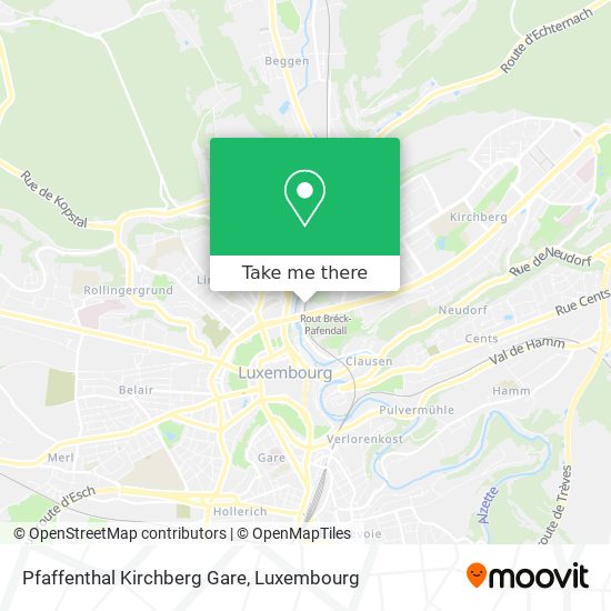 Pfaffenthal Kirchberg Gare map