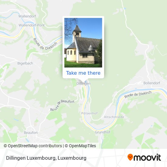 Dillingen Luxembourg map