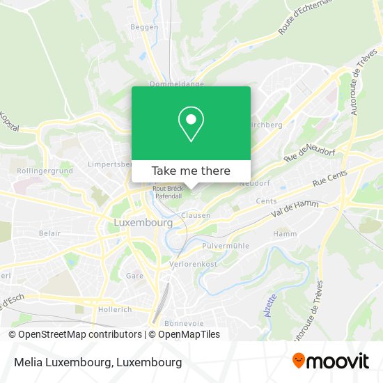 Melia Luxembourg Karte
