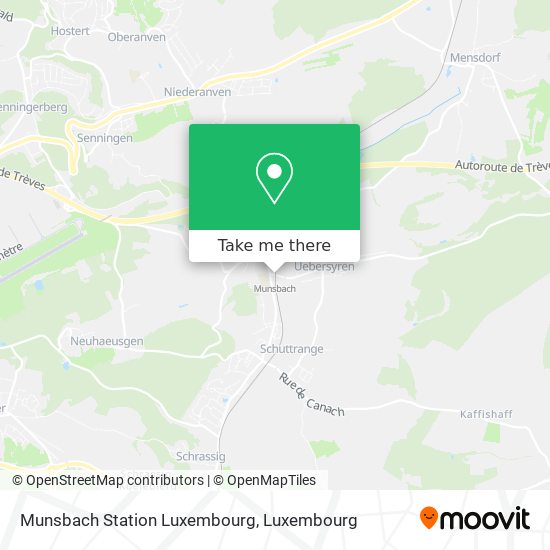 Munsbach Station Luxembourg map