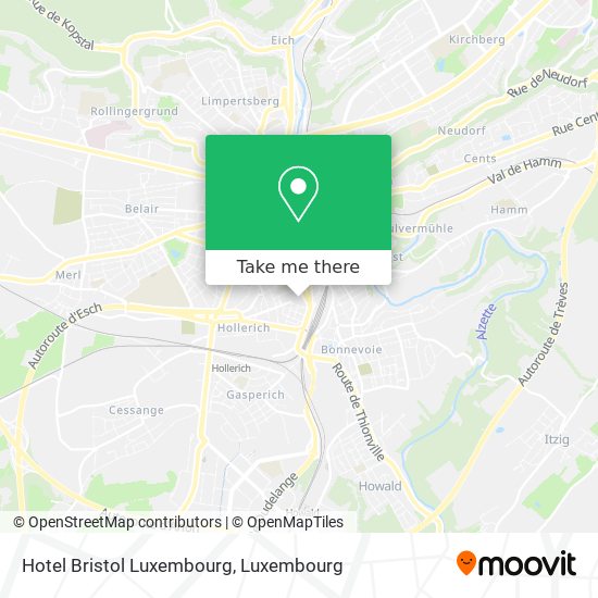 Hotel Bristol Luxembourg map