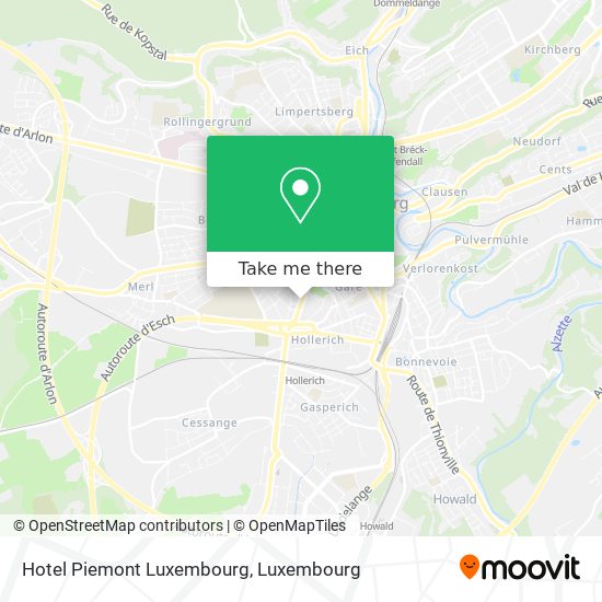 Hotel Piemont Luxembourg Karte