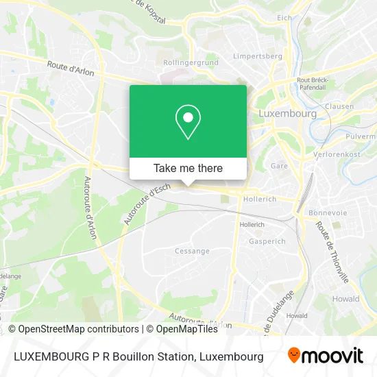 LUXEMBOURG P R Bouillon Station map